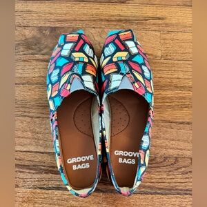 Groove Bags Multicolor Book Slip-On Flats